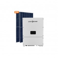 Сонячна електростанція під зелений тариф 30 кВт 3 фази 72 панелі по 450 Вт (21154) LogicPower