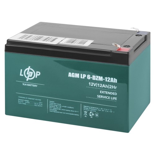 Тяговий акумулятор AGM 12 В 12 Аг (3536) LogicPower