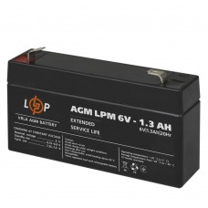 Акумулятор AGM 6 В 1,3 Аг (4157) LogicPower