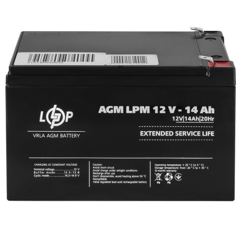 Акумулятор AGM 12 В 14 Аг (4161) LogicPower