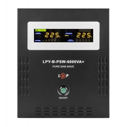 ДБЖ з правильною синусоїдою під акумулятор 48 В 4,2 кВт LCD-екран (6615) LogicPower