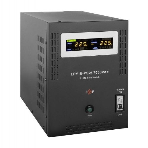 ДБЖ з правильною синусоїдою під акумулятор 48 В 5 кВт LCD-екран (6616) LogicPower