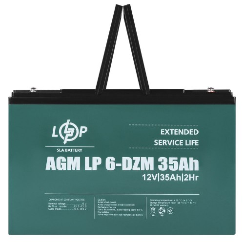 Тяговий акумулятор AGM 12 В 35 Аг (9335) LogicPower